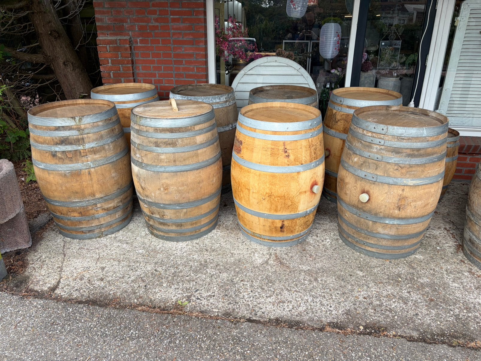 225liter wijnvat/regenton, Ophalen, 150 liter of meer, ., Zo goed als nieuw
