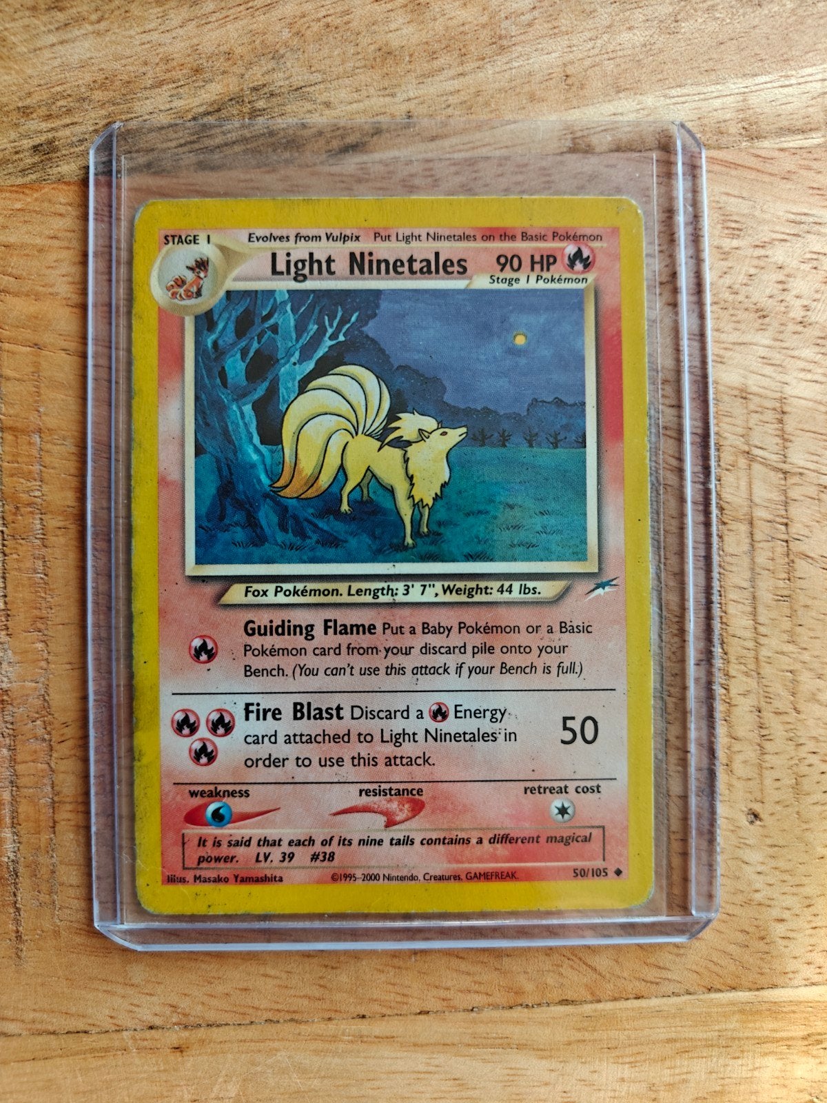 Light Ninetales #50 Pokémon Neo Destiny Kaart, Ophalen of Verzenden, Gebruikt, Losse kaart