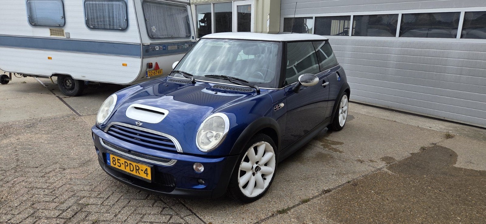 Mini 1.6 16V Cooper S 2003  r53 Blauw nette staat, Auto's, Mini, Voorwielaandrijving, Zwart, 4 cilinders, Leder en Stof