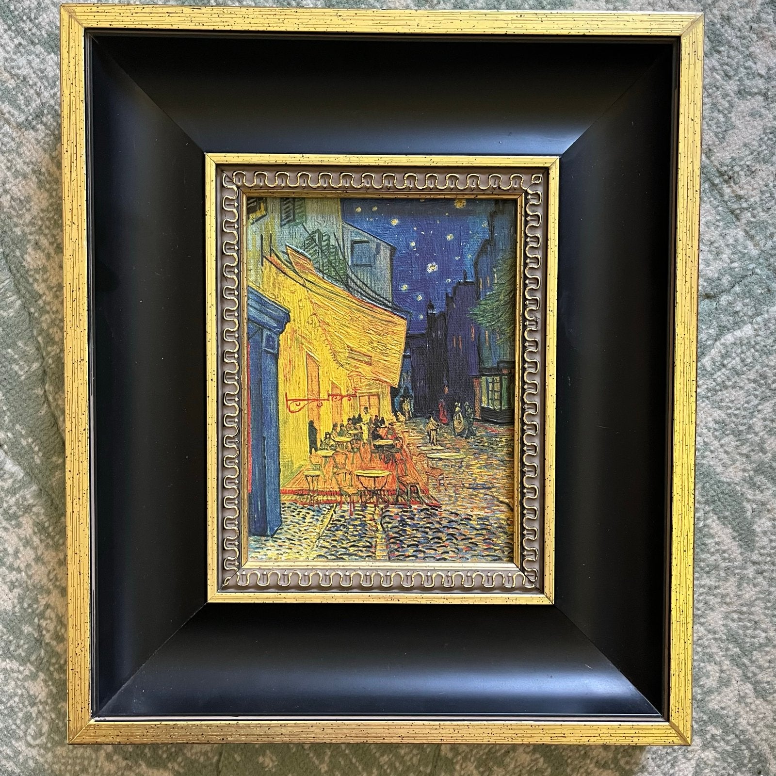 Van Gogh - Caféterras bij nacht - Ingelijst, Antiek en Kunst, Impressionistisch, Print, Ophalen, Achter glas