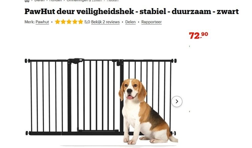 hondenhek breed, Paw Hut, Dieren en Toebehoren, Overige merken, Ophalen of Verzenden, Zo goed als nieuw, Overige typen