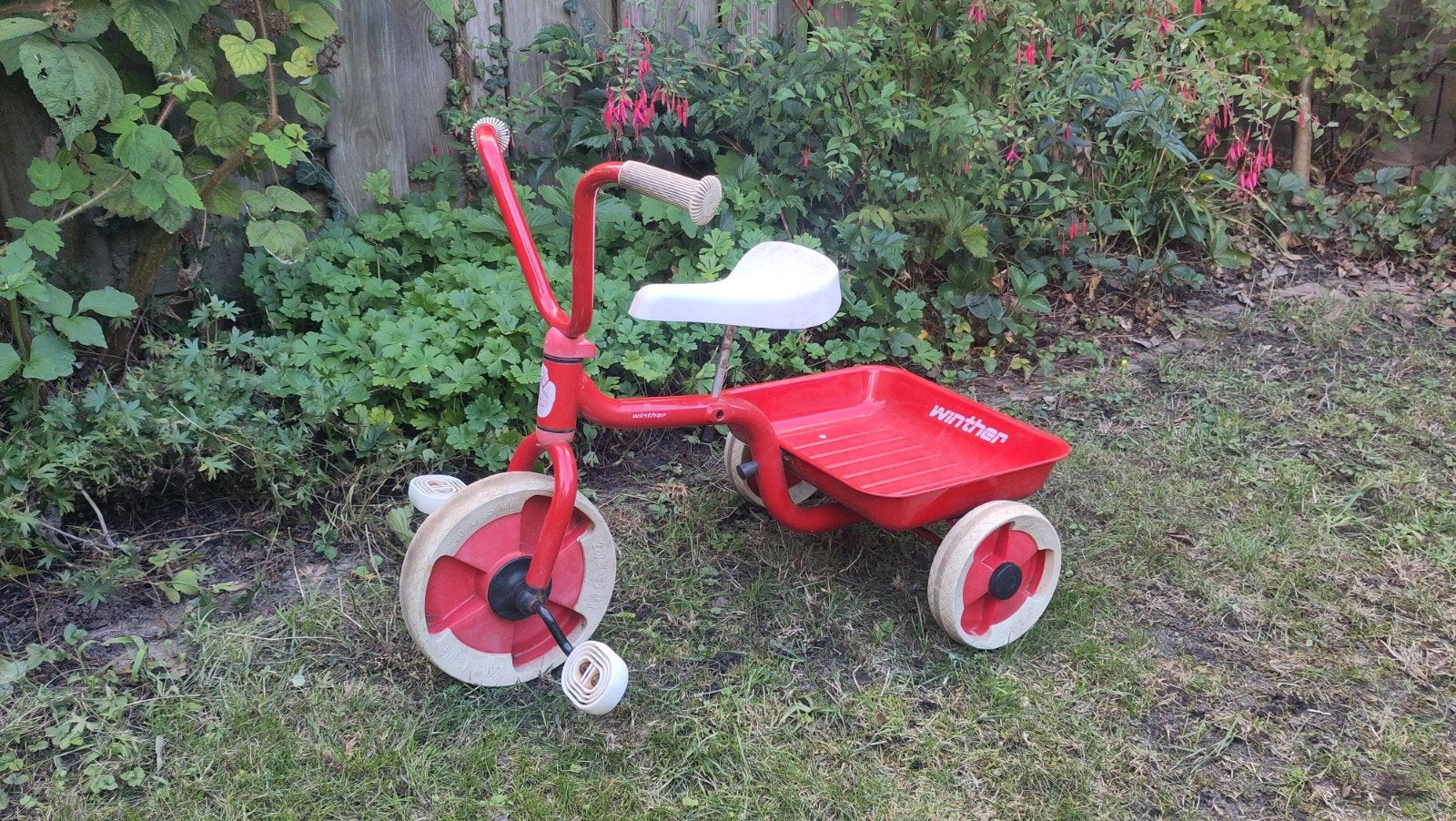 Winther driewieler met bakje, Ophalen, Gebruikt, Trapvoertuig