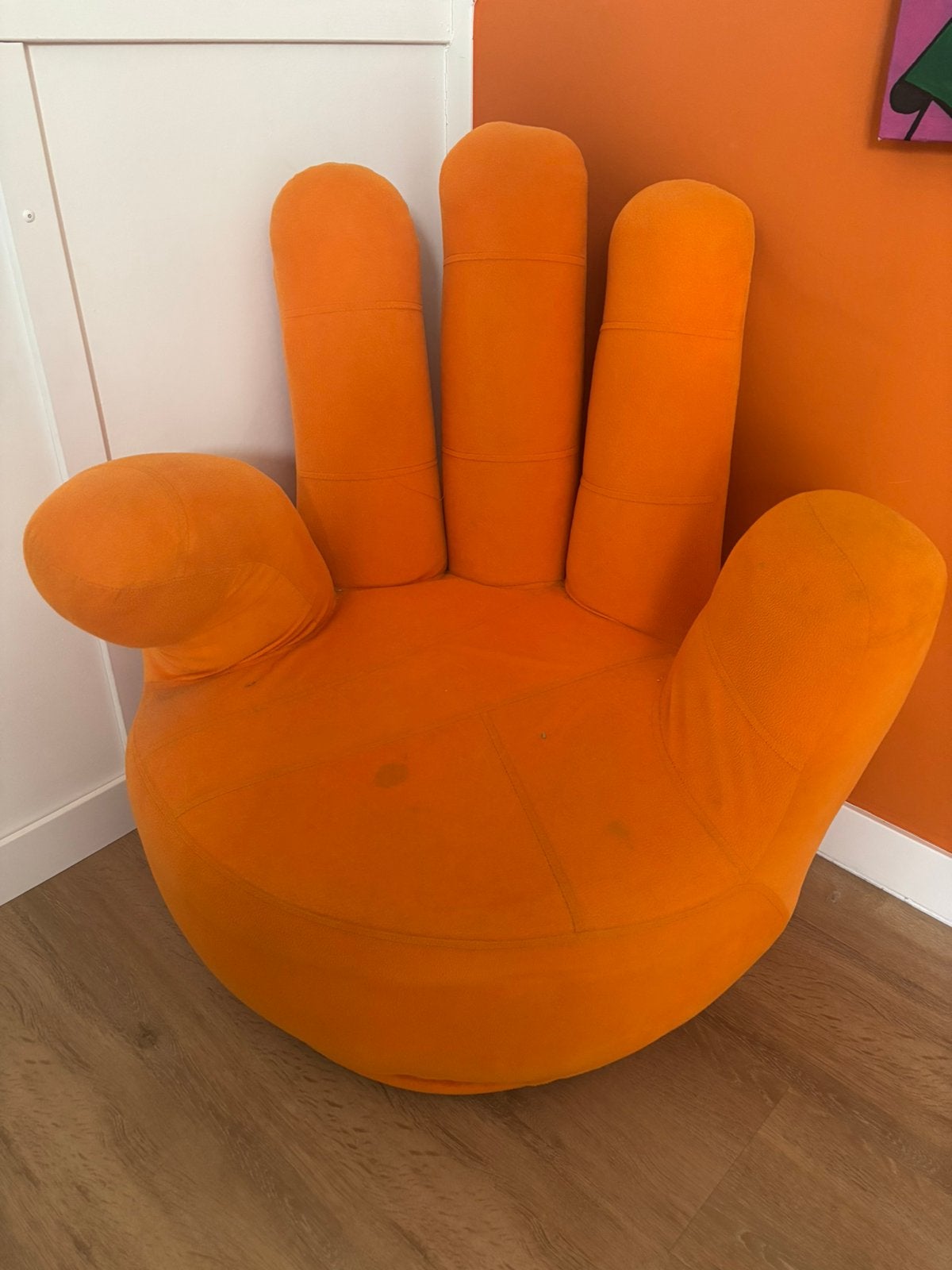 Oranje handstoel / draaifauteuil, Ophalen, Gebruikt, Overige kleuren, Eén