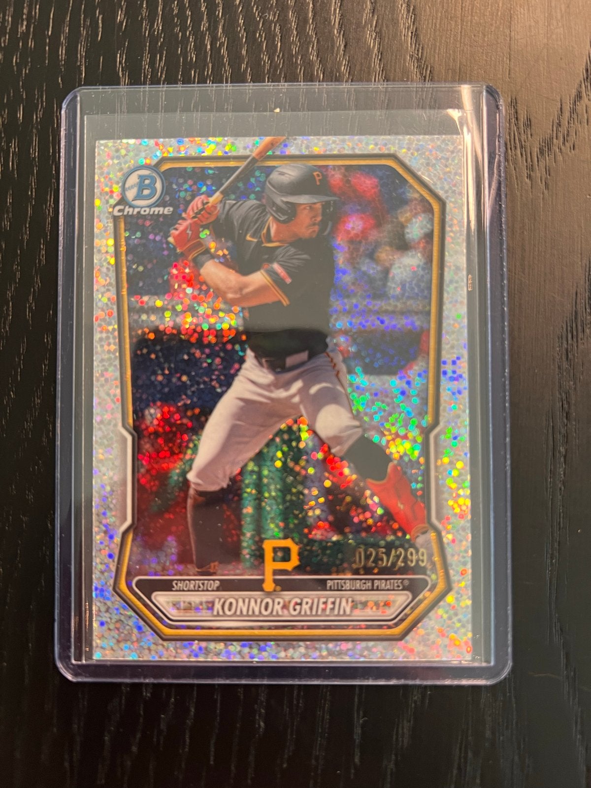 Topps Bowman Chrome Konnor Griffin 025/299 #BCP-92 Honkbal, Ophalen of Verzenden, Zo goed als nieuw, Losse kaart, Foil