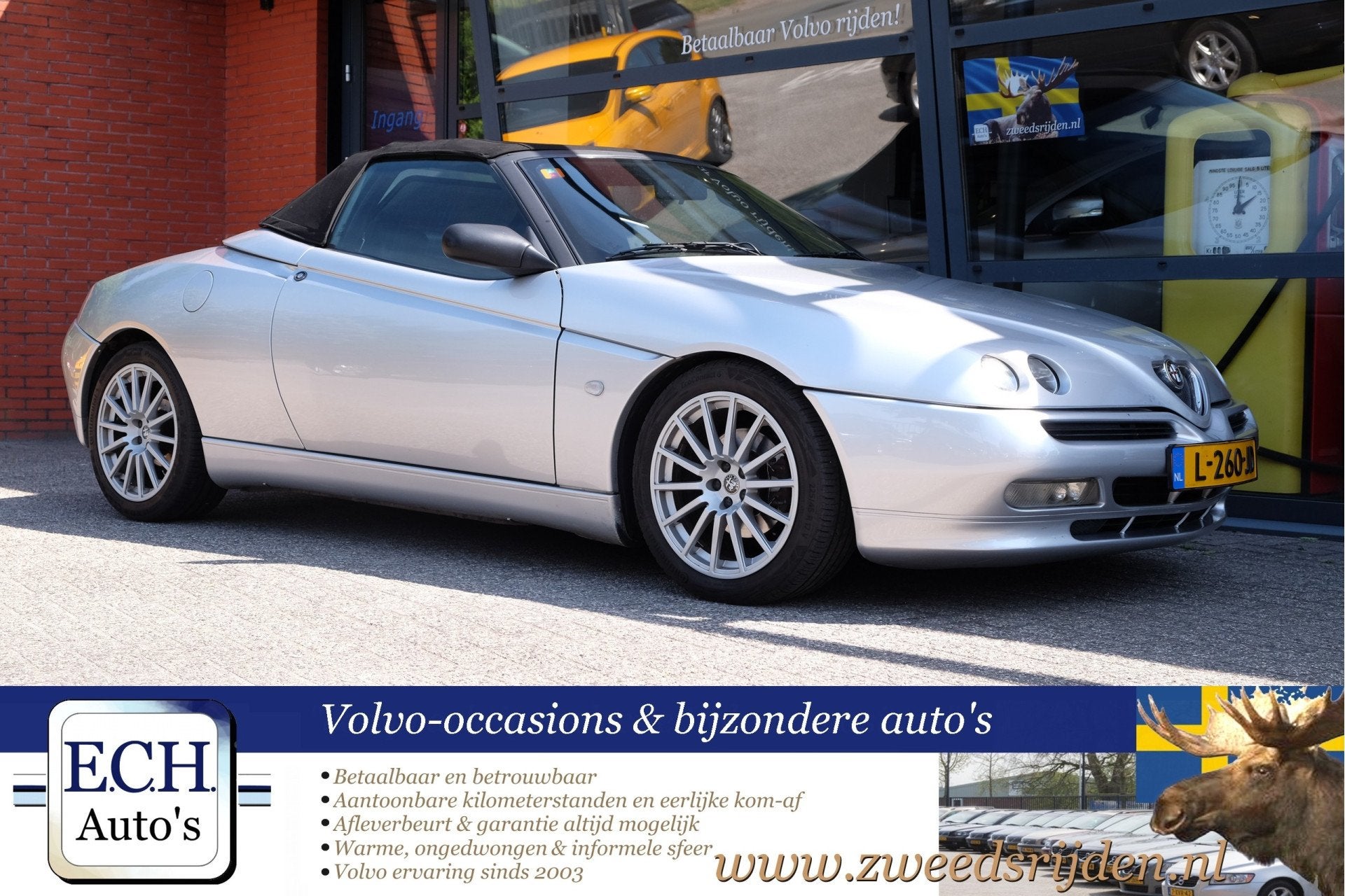 Alfa Romeo Spider 2.0-16V T.Spark,leer, 17 inch, (bj 2000), Voorwielaandrijving, 1970 cc, Bedrijf, 2 stoelen