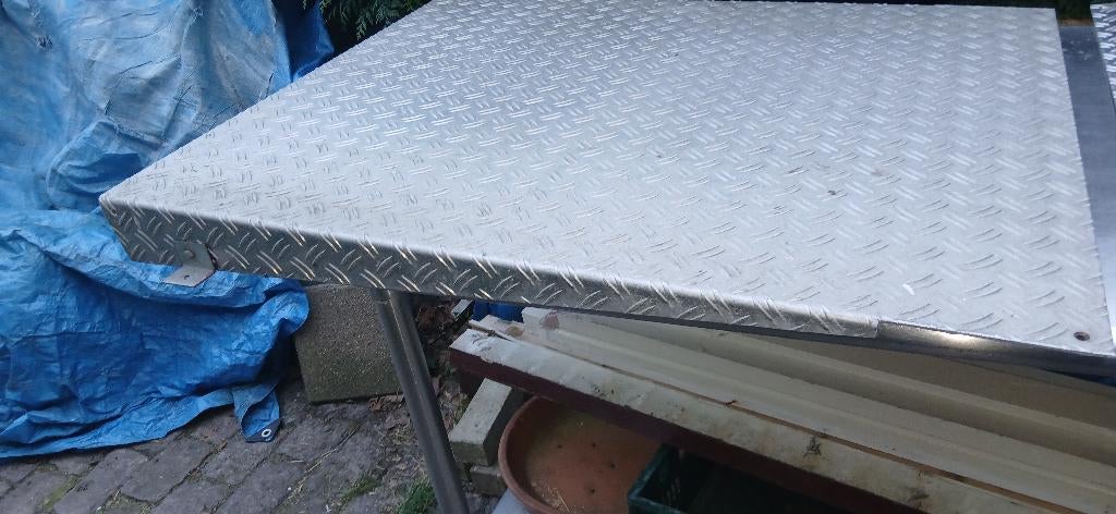 deur Oprijplaat scootmobiel 100x8cm 5mm aluminium traanplaat, Ophalen, Gebruikt