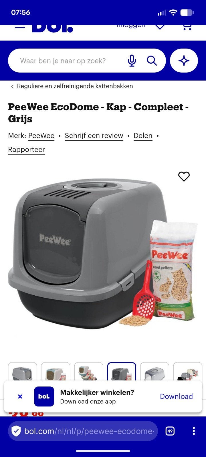 PEEWEE kattenbak voor grote katten, Dieren en Toebehoren, Ophalen