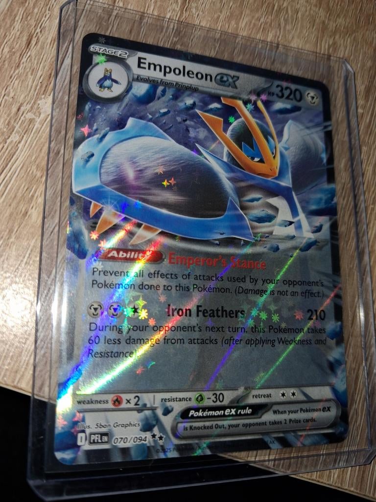 Empoleon EX pokemon kaart, Ophalen of Verzenden, Zo goed als nieuw, Losse kaart, Foil