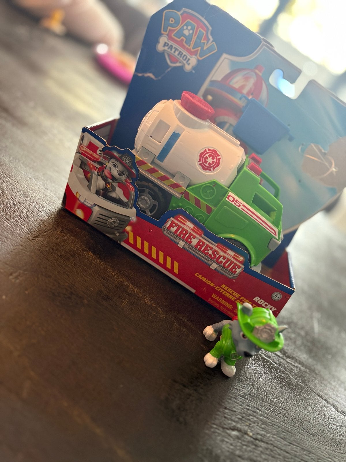 Paw Patrol Rocky Fire Rescue voertuig - Nieuwstaat, Ophalen of Verzenden, Zo goed als nieuw