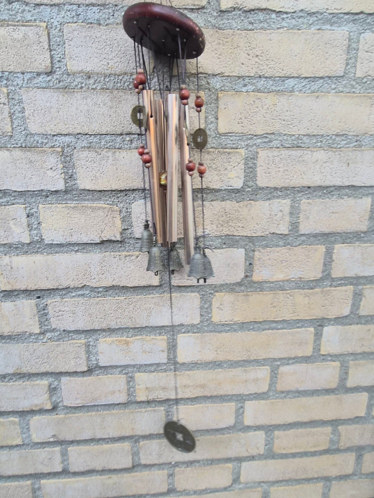 Oosterse windgong met bellen en munten, Meerkleurig, Ophalen of Verzenden, Metaal, Oosters
