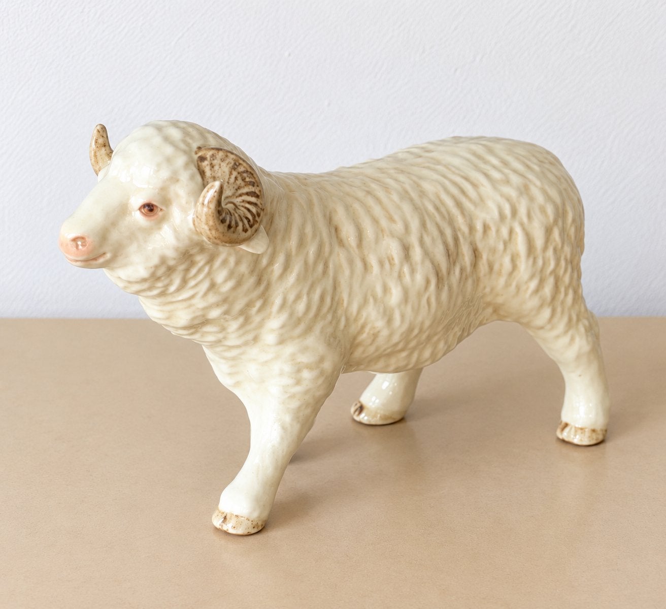 Vintage porselein Schaap Ram Figurine Goebel West Germany, Ophalen of Verzenden