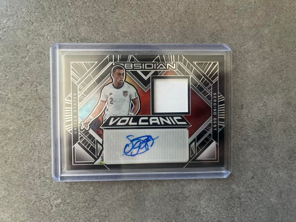 2021-22 Panini Obsidian Sergino Dest Jersey Relic Auto /80, Verzenden, Zo goed als nieuw, Plaatje