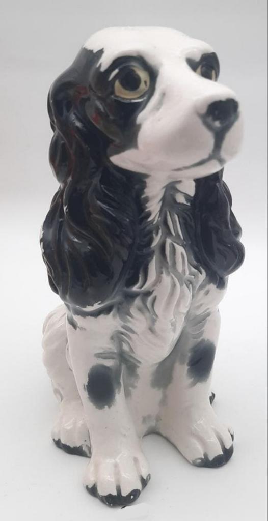 Vintage keramische Cocker Spaniel beeld Japan ca. 18cm hoog, Verzamelen, Ophalen of Verzenden, Gebruikt, Dier