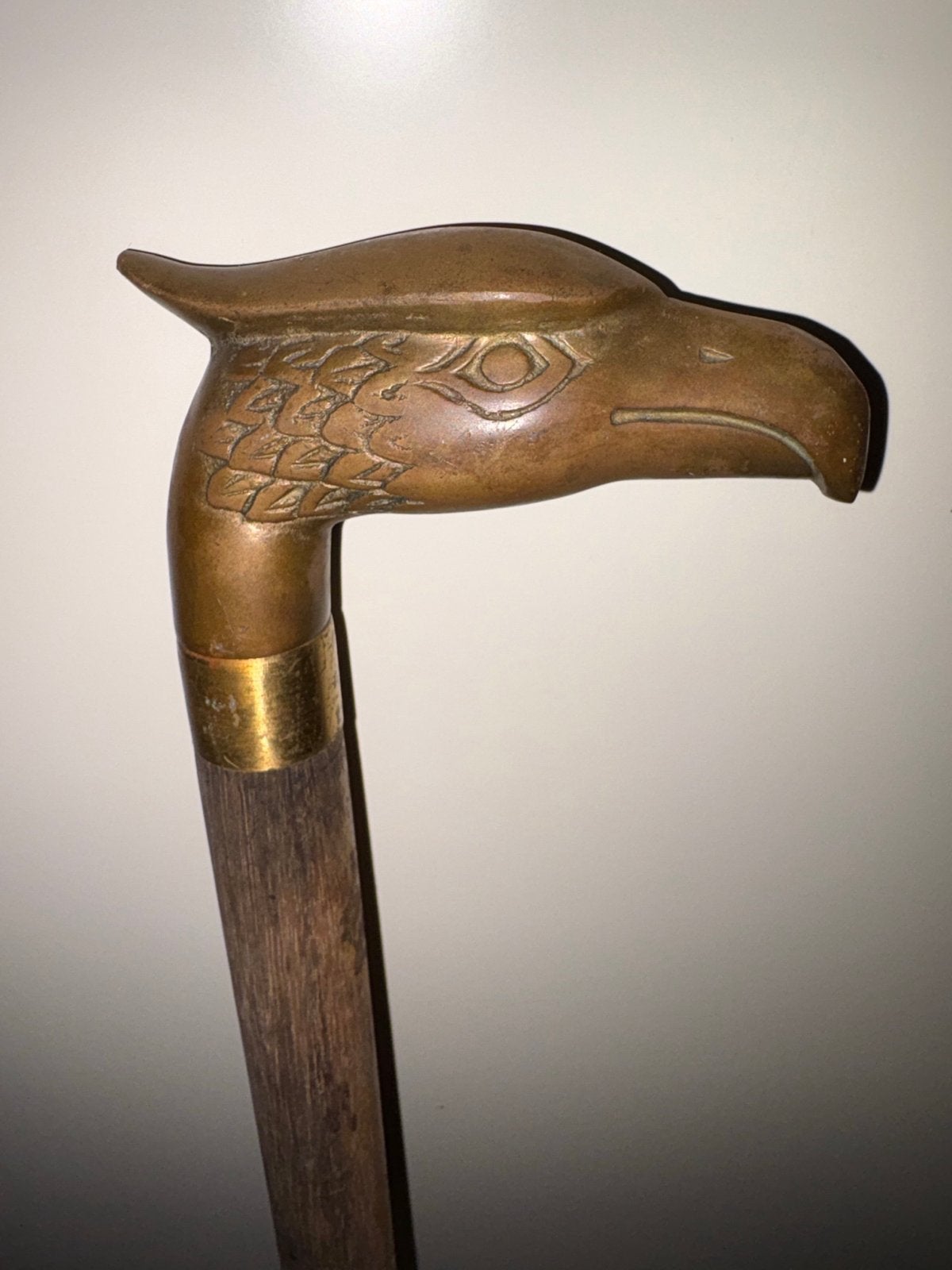 Wandelstok Met Bronzen Adelaars Kop, Diversen, Wandelstokken, Ophalen of Verzenden, Verstelbaar, Gebruikt
