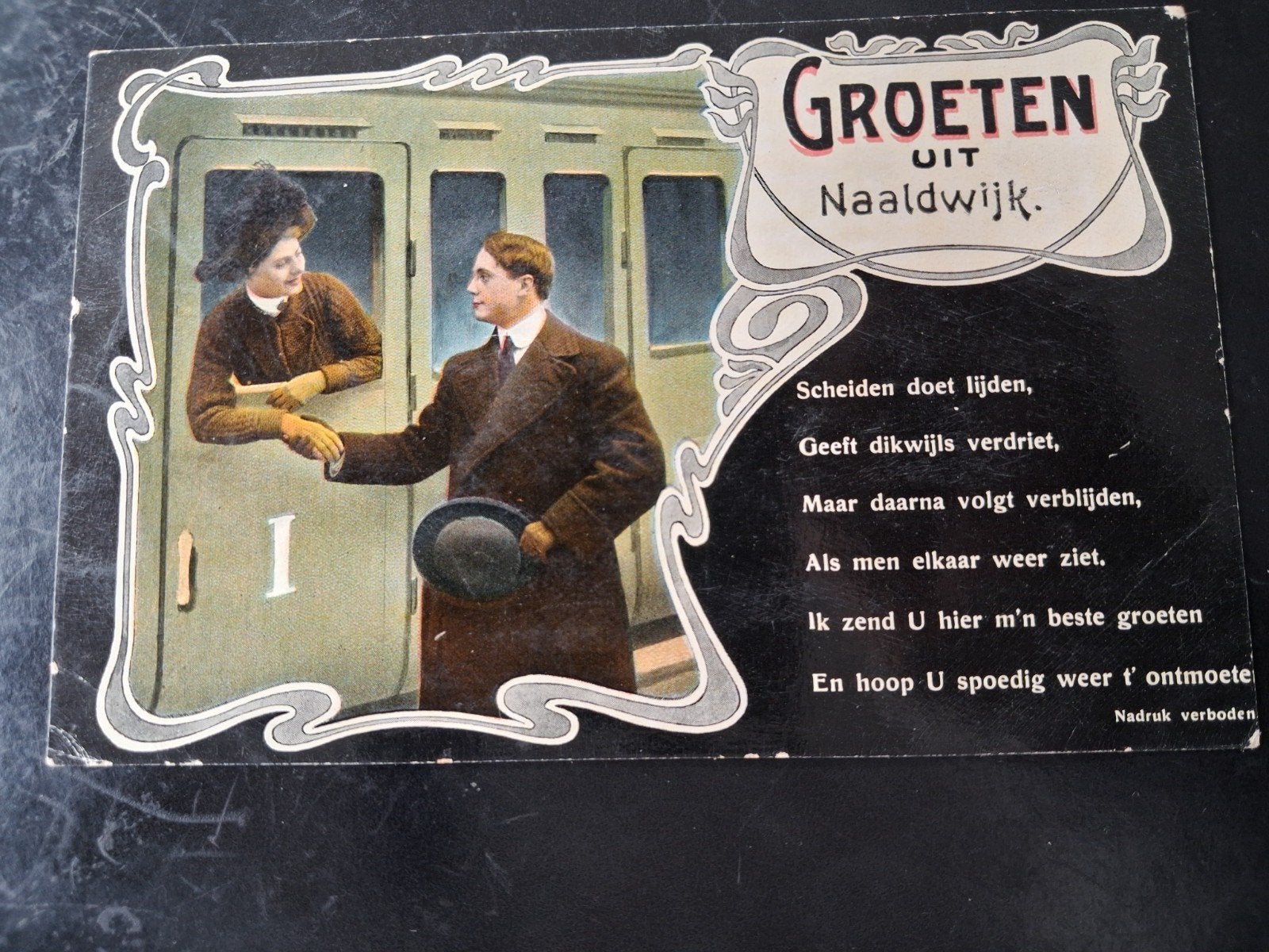 Prachtige oude ansichtkaart van Naaldwijk, Verzamelen, Ophalen of Verzenden