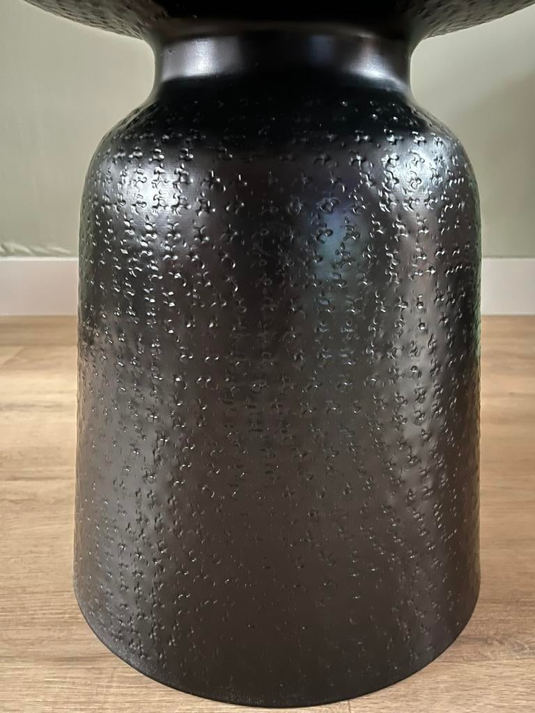Sissy boy bijzettafel zwart metaal, Ophalen, 50 tot 100 cm, Rond, Zo goed als nieuw