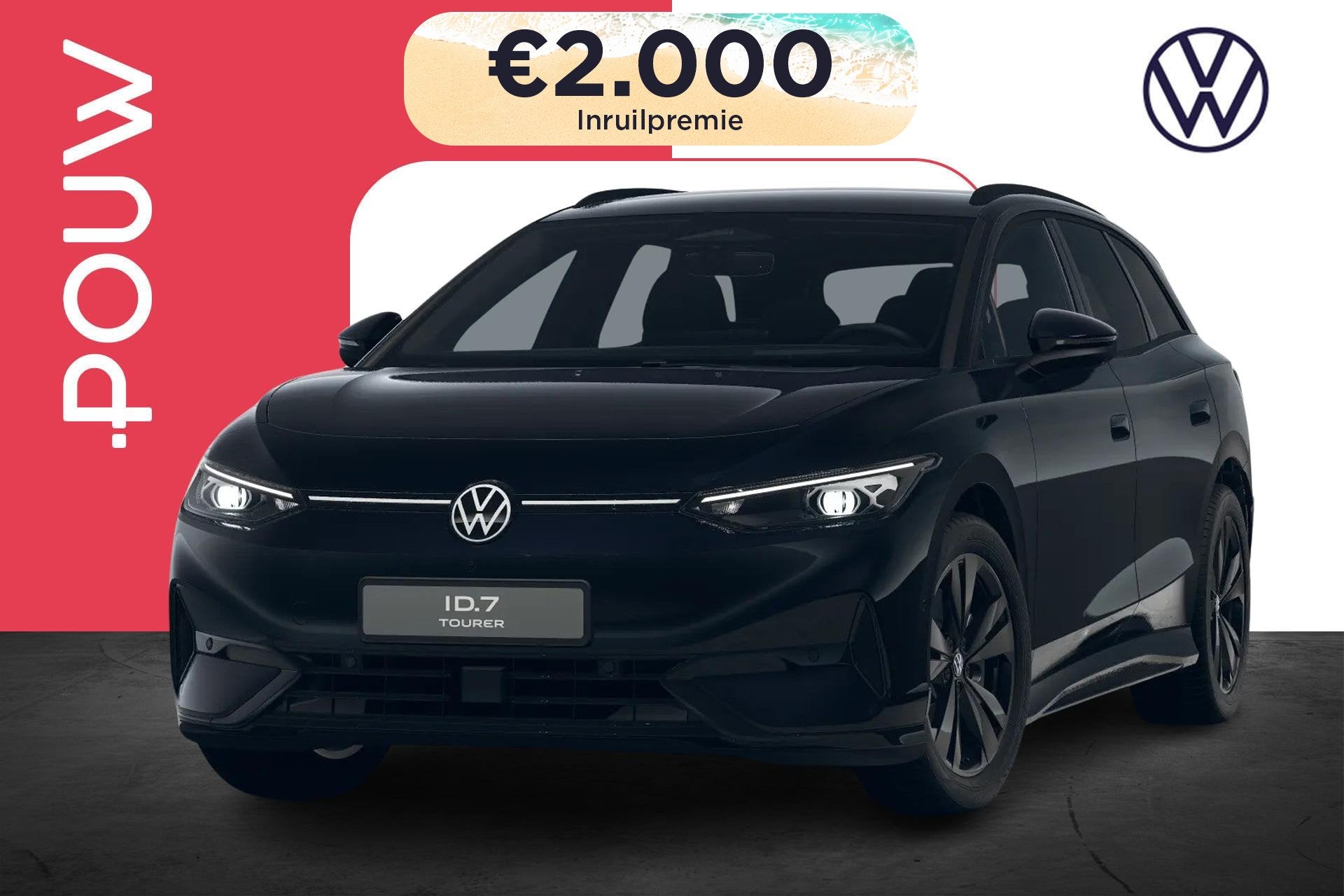 Volkswagen ID.7 Tourer 204pk Limited Edition 59 kWh | Black, Auto's, 12 maanden, Zwart, 1972 kg, Zwart