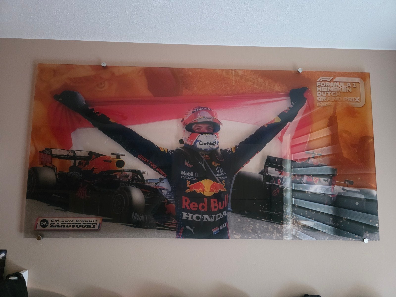 Unieke Max Verstappen foto op plexiglas - Zandvoort, Ophalen, Oorspronkelijke maker, Nieuw, Schilderij