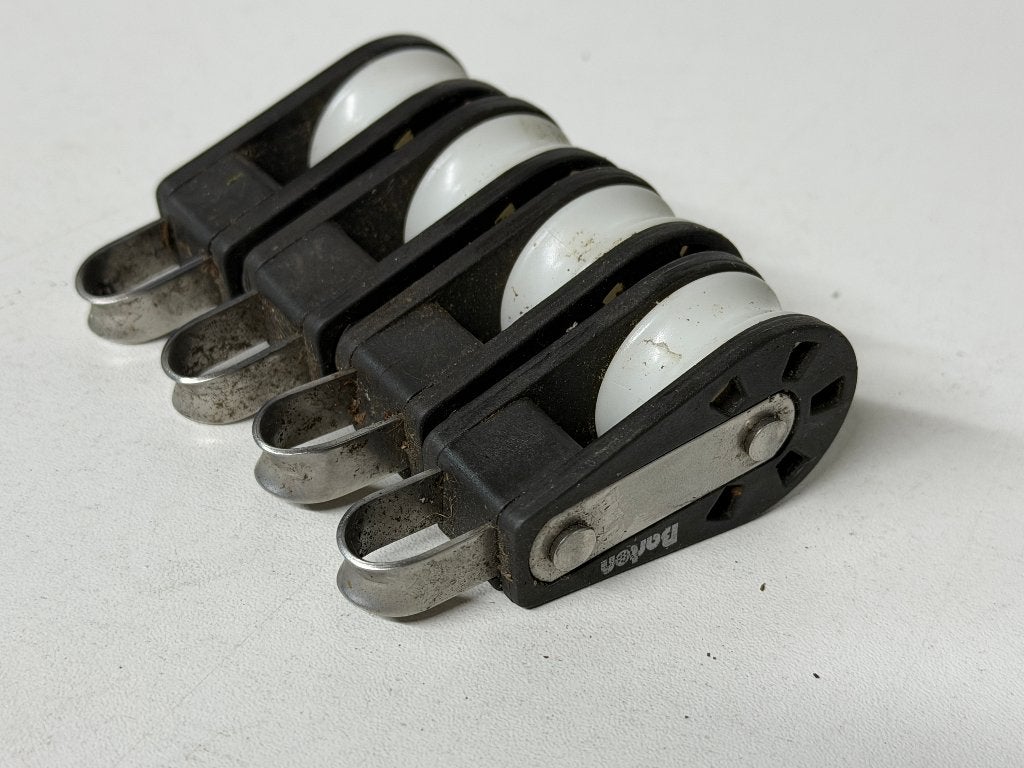 4 x Barton 1 schijfs blok 30 mm tot 8 mm lijn, Ophalen of Verzenden, Gebruikt, Lijn of Blok