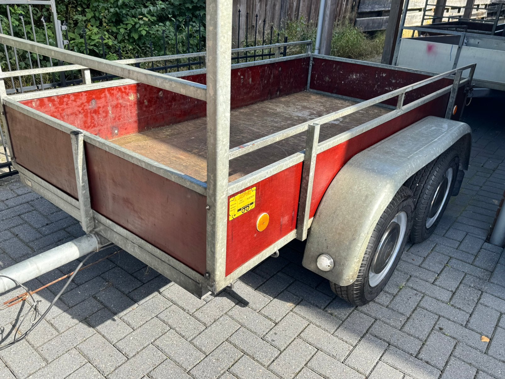 Aanhanger Anssems tandemasser 130x250 4 nieuwe banden !, Ophalen, Gebruikt