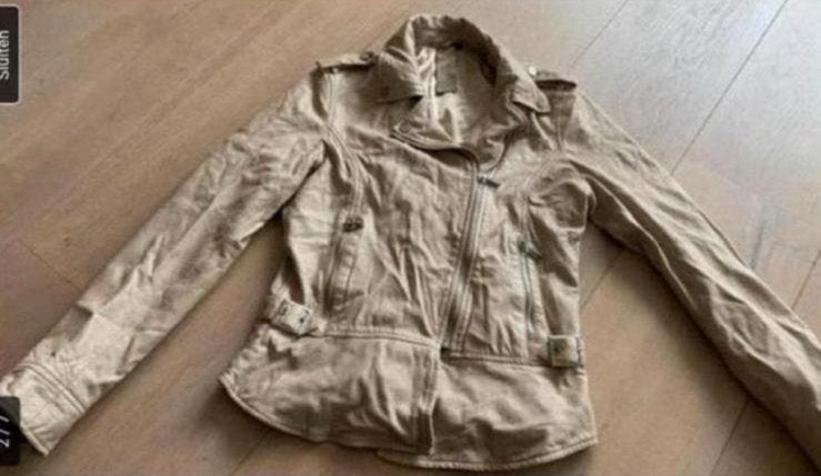 Arma jasje leer 40 biker, Ophalen of Verzenden, Zo goed als nieuw, Maat 38/40 (M), Beige