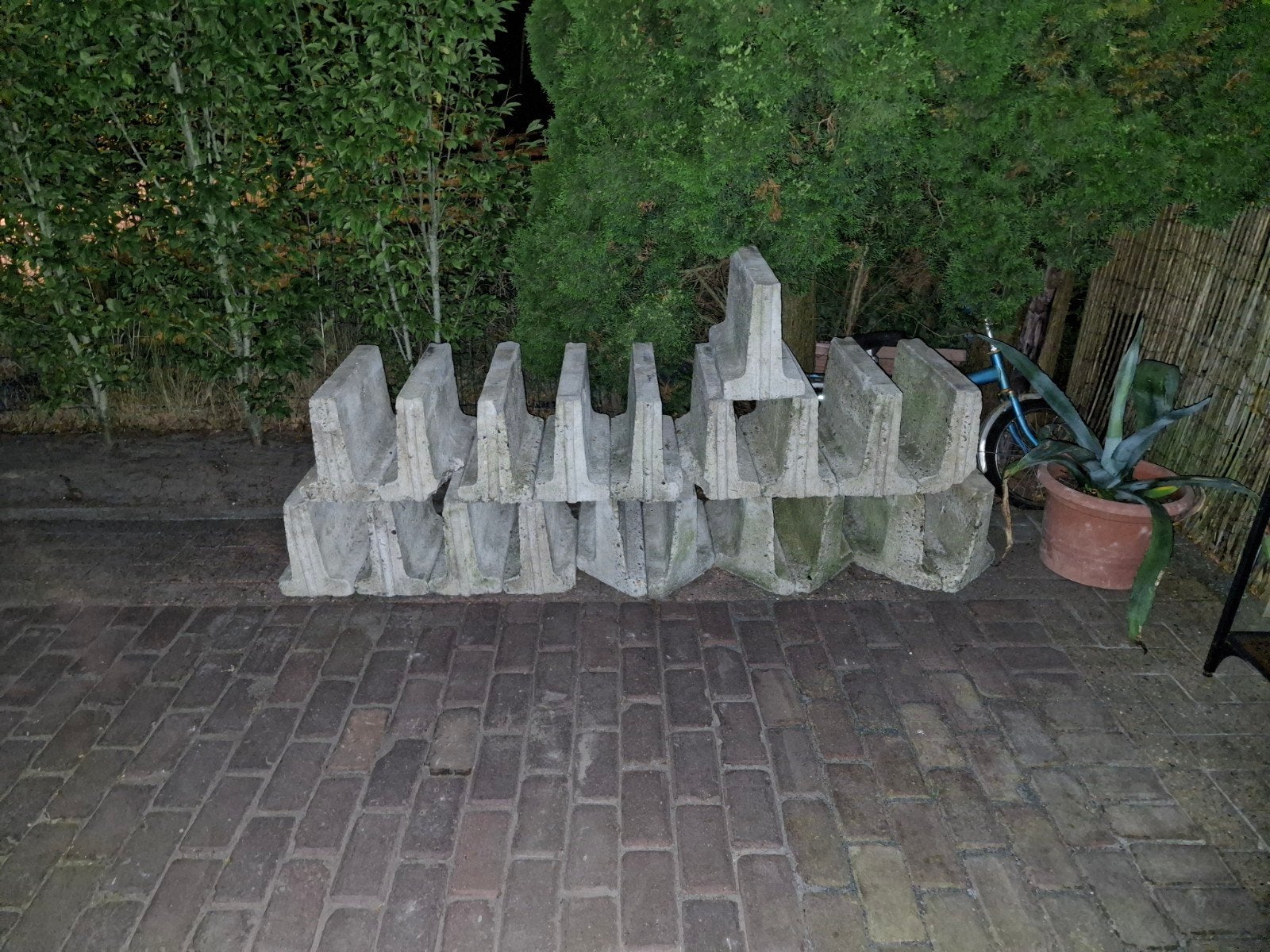 Fundering blokken beton, Ophalen