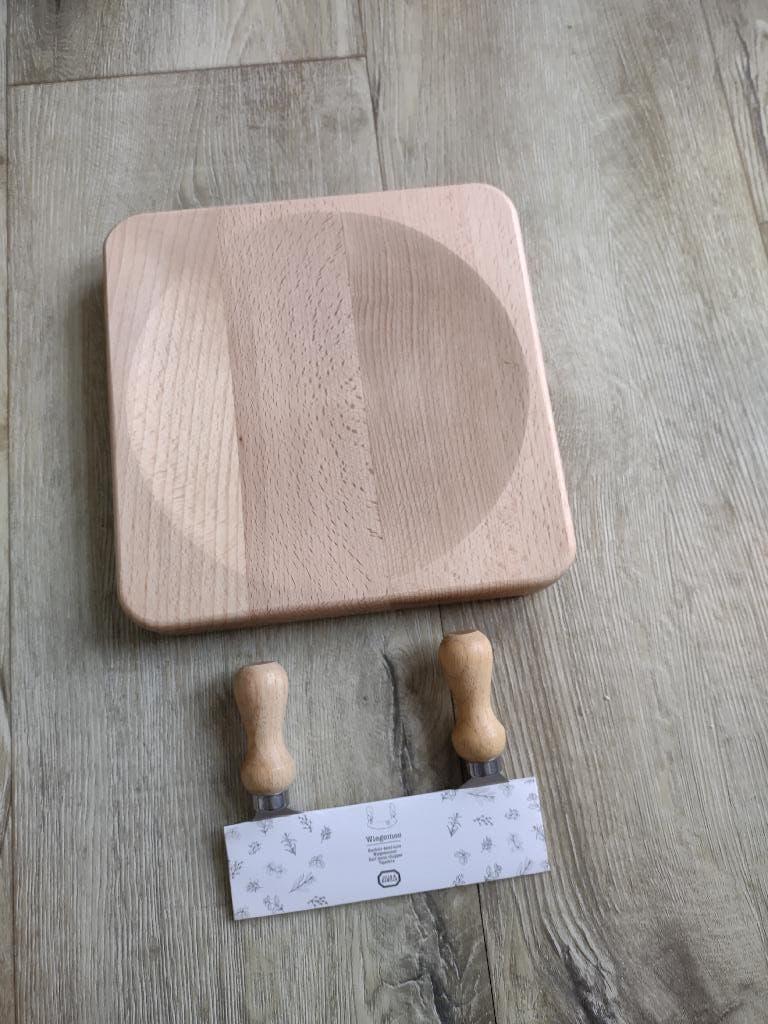 Nieuwe houten Dille & Kamille kaasset, kaasplank, kaasmes., Overige materialen, Onb, Overige typen, Nieuw