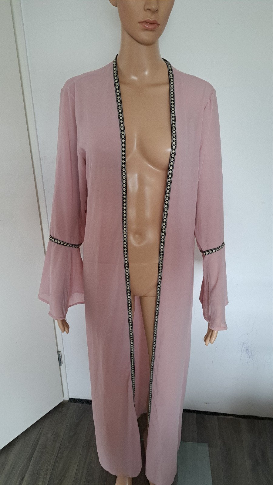 Roze kimono met borduursel, Onbekend, Verzenden, Zo goed als nieuw