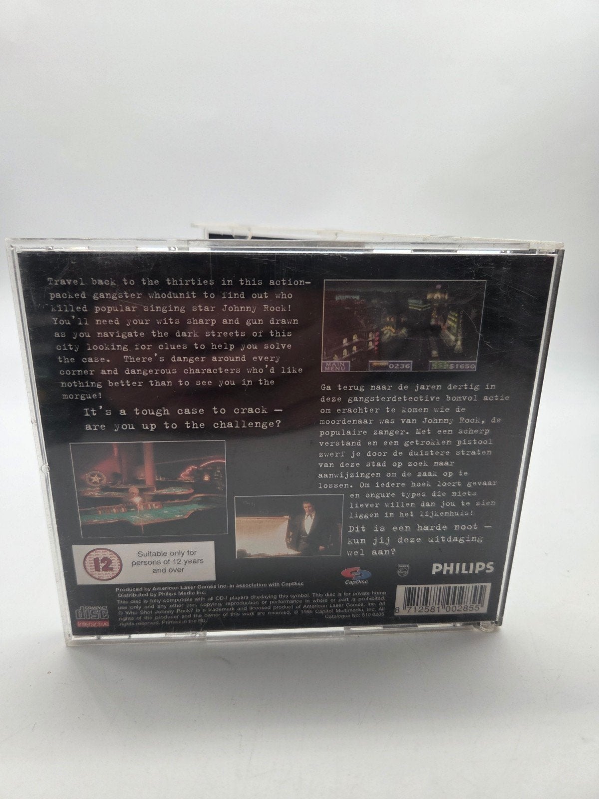Who Shot Johnny Rock? CD-i - Actie Avontuur Spel, Spelcomputers en Games, Avontuur en Actie, Gebruikt, American Laser Games, 1 speler