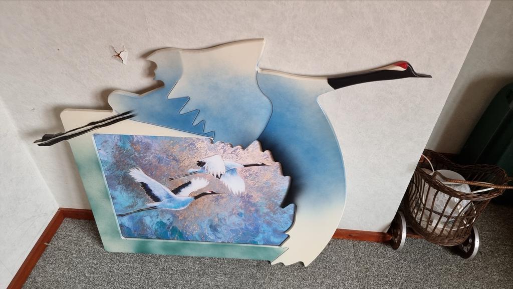 Unieke 3D-wanddecoratie met kraanvogels, Dieren en Toebehoren, Meerdere dieren
