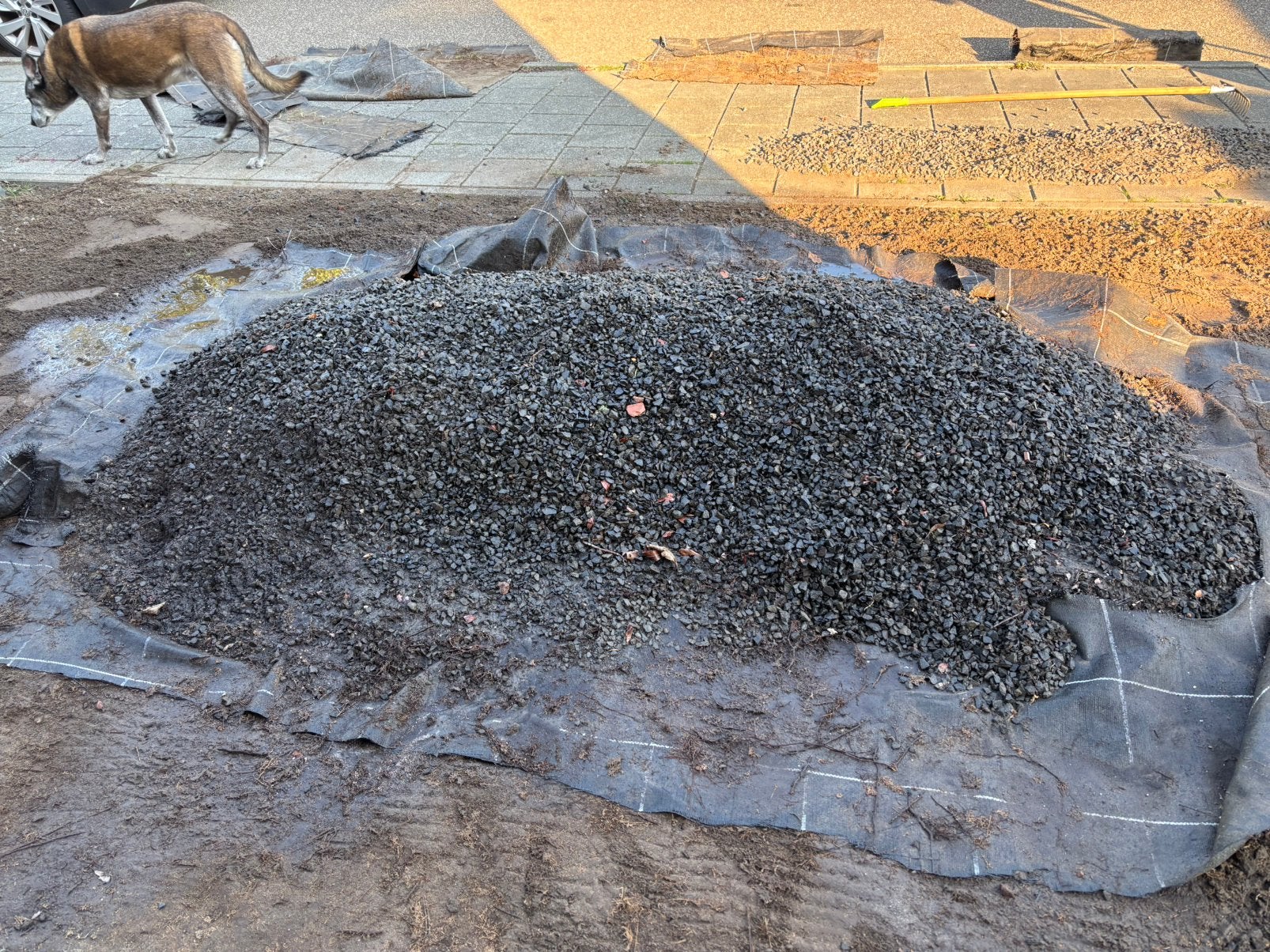 Weg = Weg !!! GRATIS Basalt Split, Tuin en Terras, Ophalen, Antraciet, Basalt, Split