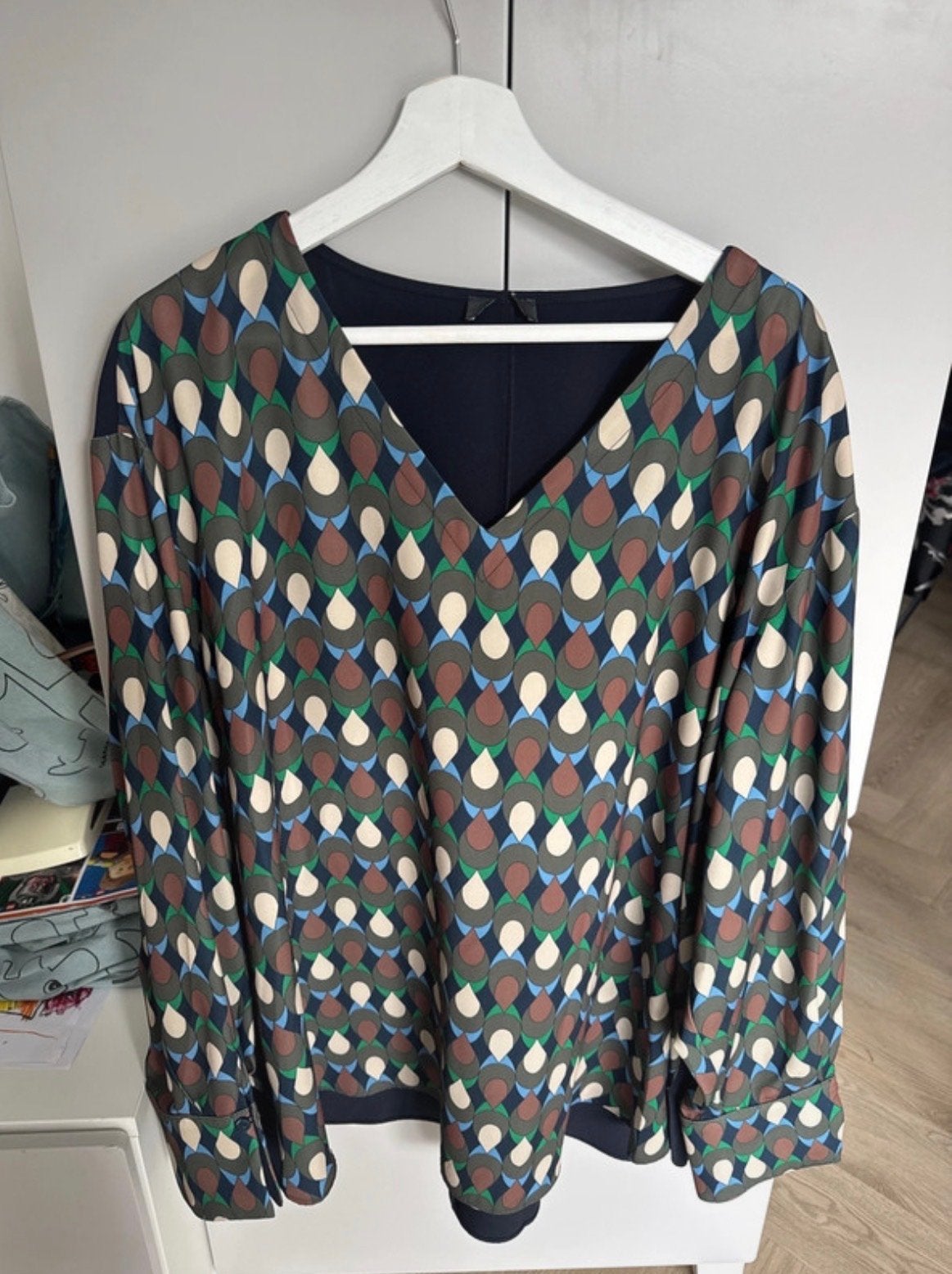 Marina Rinaldi Persona Blouse Maat 29, Kleding | Dames, Verzenden, Zo goed als nieuw, Maat 46/48 (XL) of groter, Meerkleurig