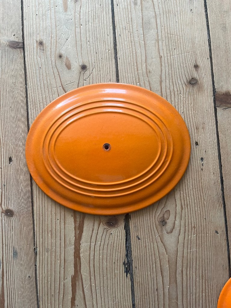 Le Creuset losse ovale deksel oranje, Le Creuset, Ophalen of Verzenden, Overige materialen, Oranje