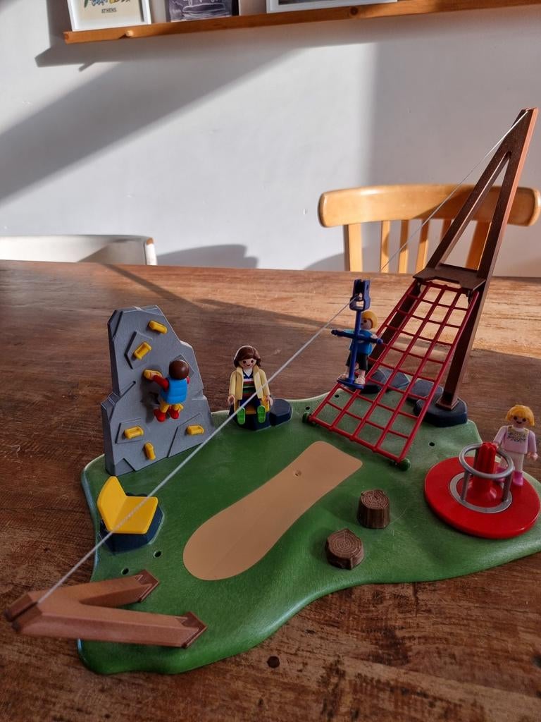 Playmobil Speeltuin met Klimwand en Kabelbaan, Ophalen of Verzenden, Gebruikt, Schommel