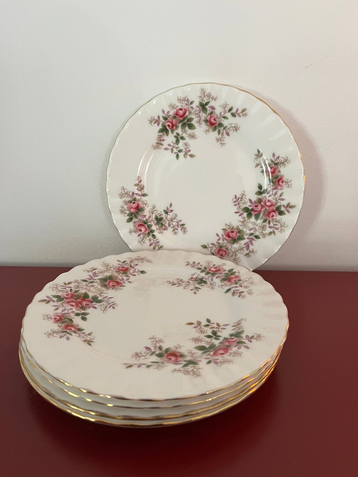 Royal Albert: Lavender Rose 5 gebaksbordjes, Ophalen of Verzenden