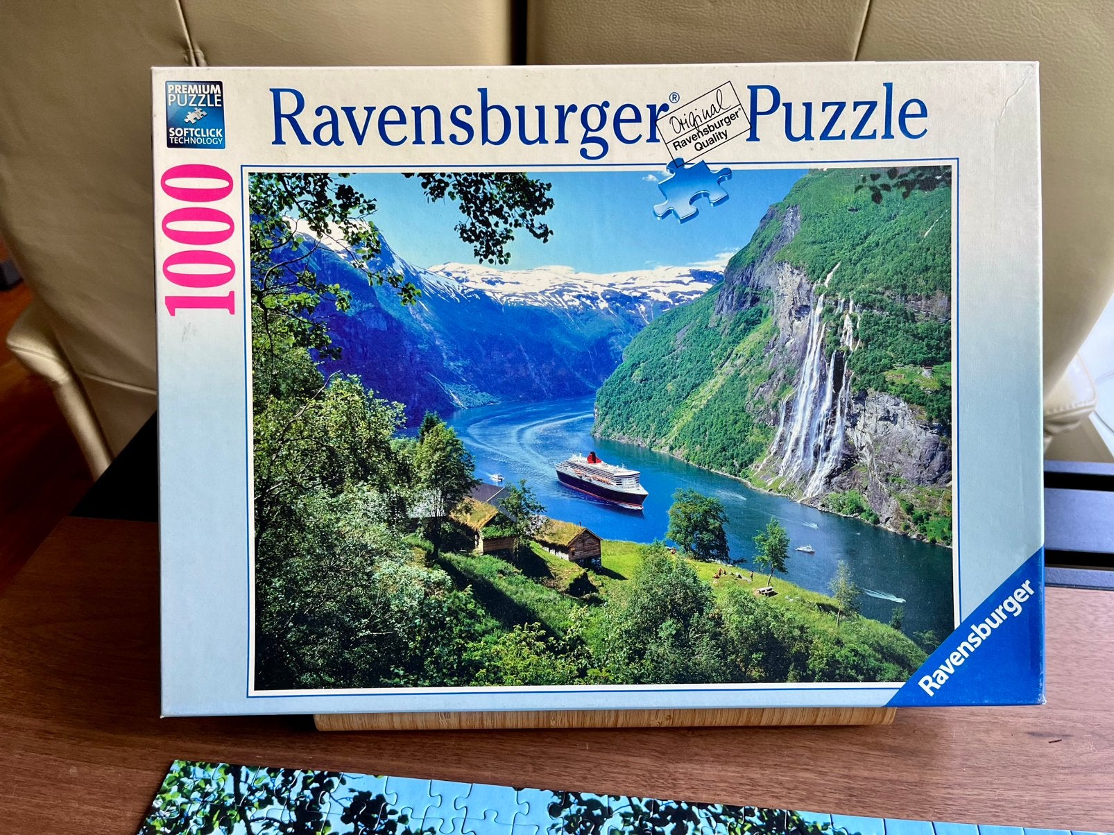 Ravensburger 1000: Fjorfd Noorwegen, Ophalen of Verzenden, 500 t/m 1500 stukjes, Zo goed als nieuw, Legpuzzel