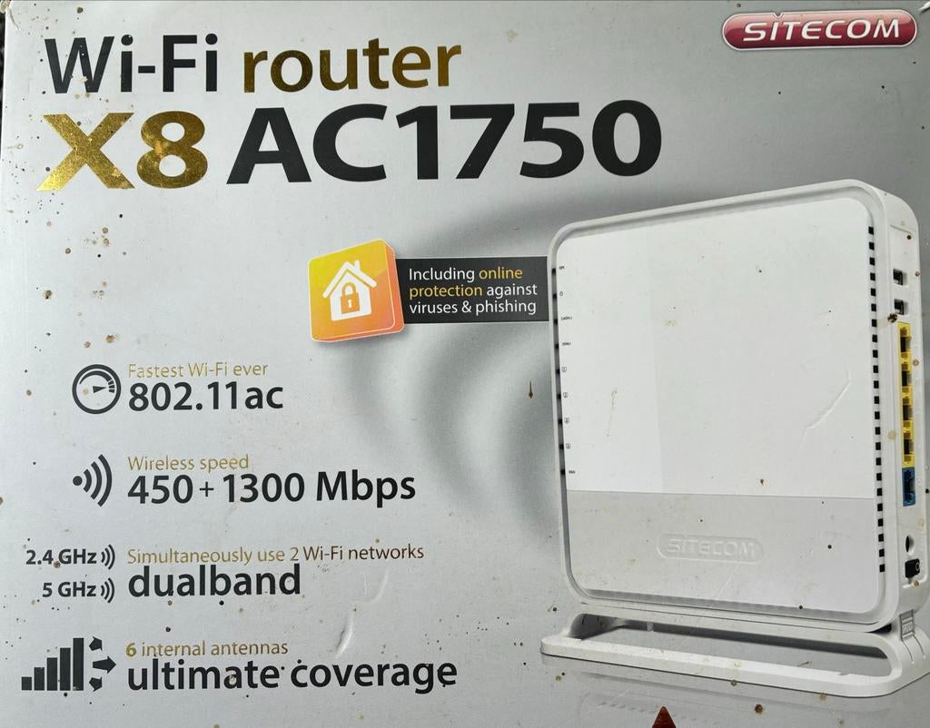 Sitecom Wi-Fi router X8 AC1750 Dual-band Gigabit, Ophalen of Verzenden, Gebruikt, Router