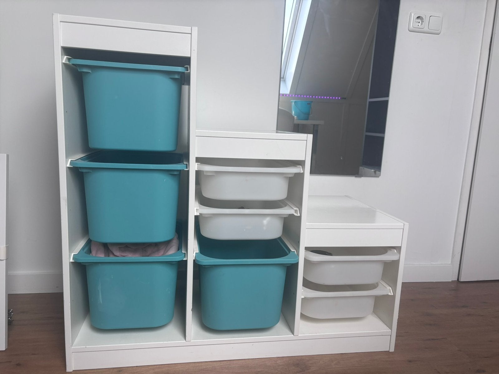 Ikea trofast trapkast met bakken, Ophalen, 5 laden of meer, 50 tot 100 cm, Zo goed als nieuw