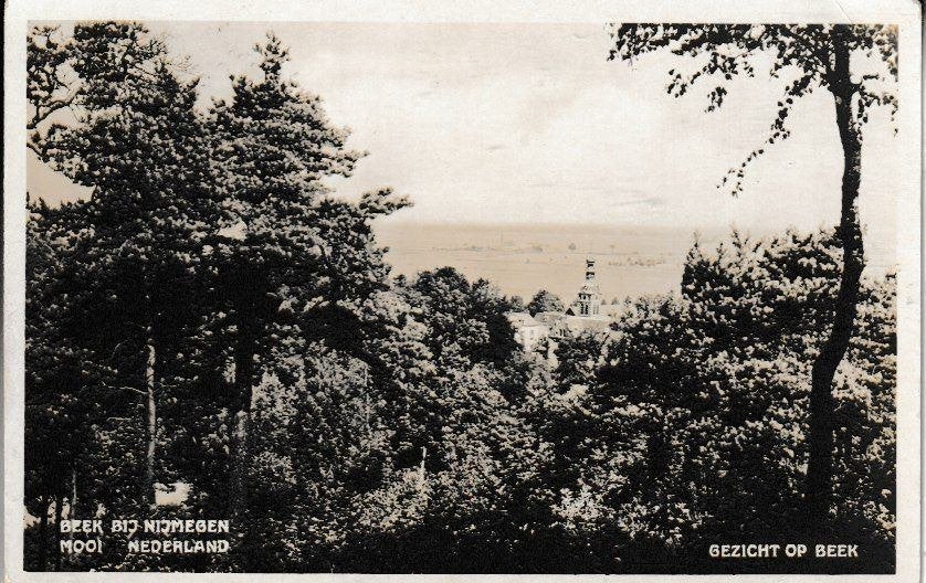 1937 - GEZICHT op BEEK, Verzamelen, Ansichtkaarten | Nederland, Ophalen of Verzenden, 1920 tot 1940, Gelopen, Gelderland