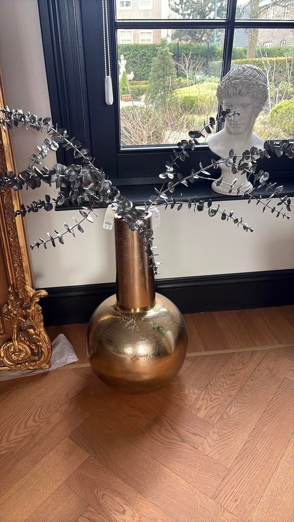 Decoratieve Eucalyptus Takken - Zilverkleurig Metaal, Ophalen of Verzenden, Zo goed als nieuw