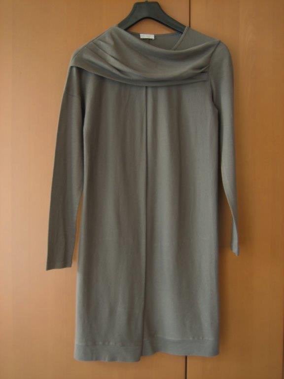 Exclusief tuniek-trui-jurk BRUNELLO CUCINELLI 36-38 snazzeys, Maat 38/40 (M), Bruin, Nieuw, Knielengte