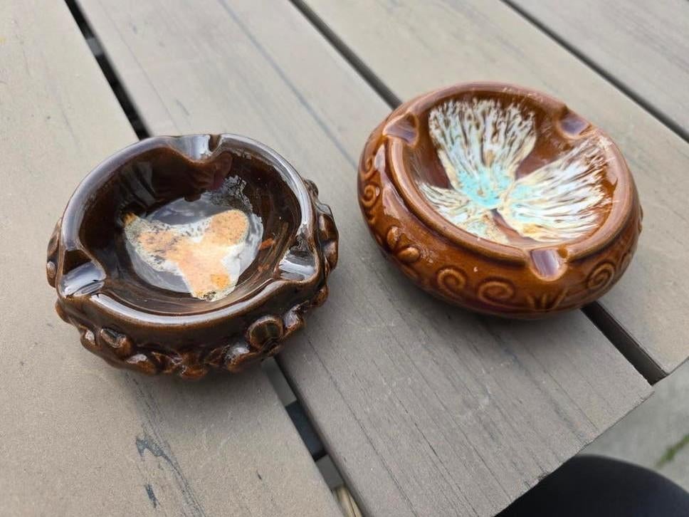 2 vintage asbakken heel gaaf, Ophalen of Verzenden