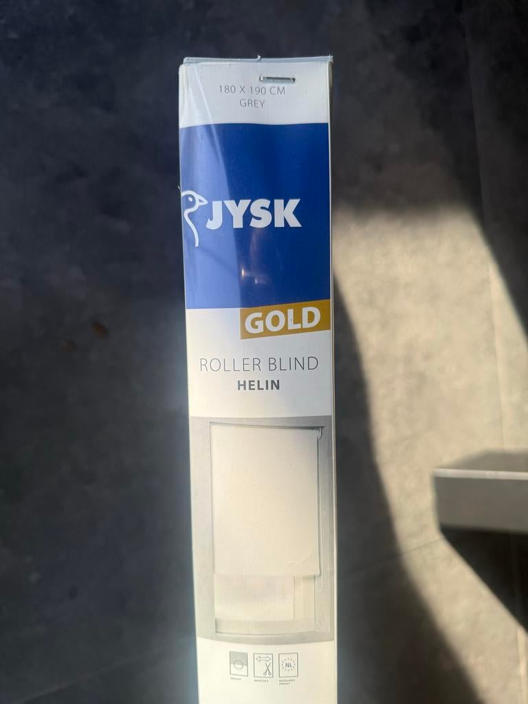 Grijze rolgordijn JYSK 180x190 cm, Ophalen of Verzenden, Nieuw, Grijs, 150 tot 200 cm