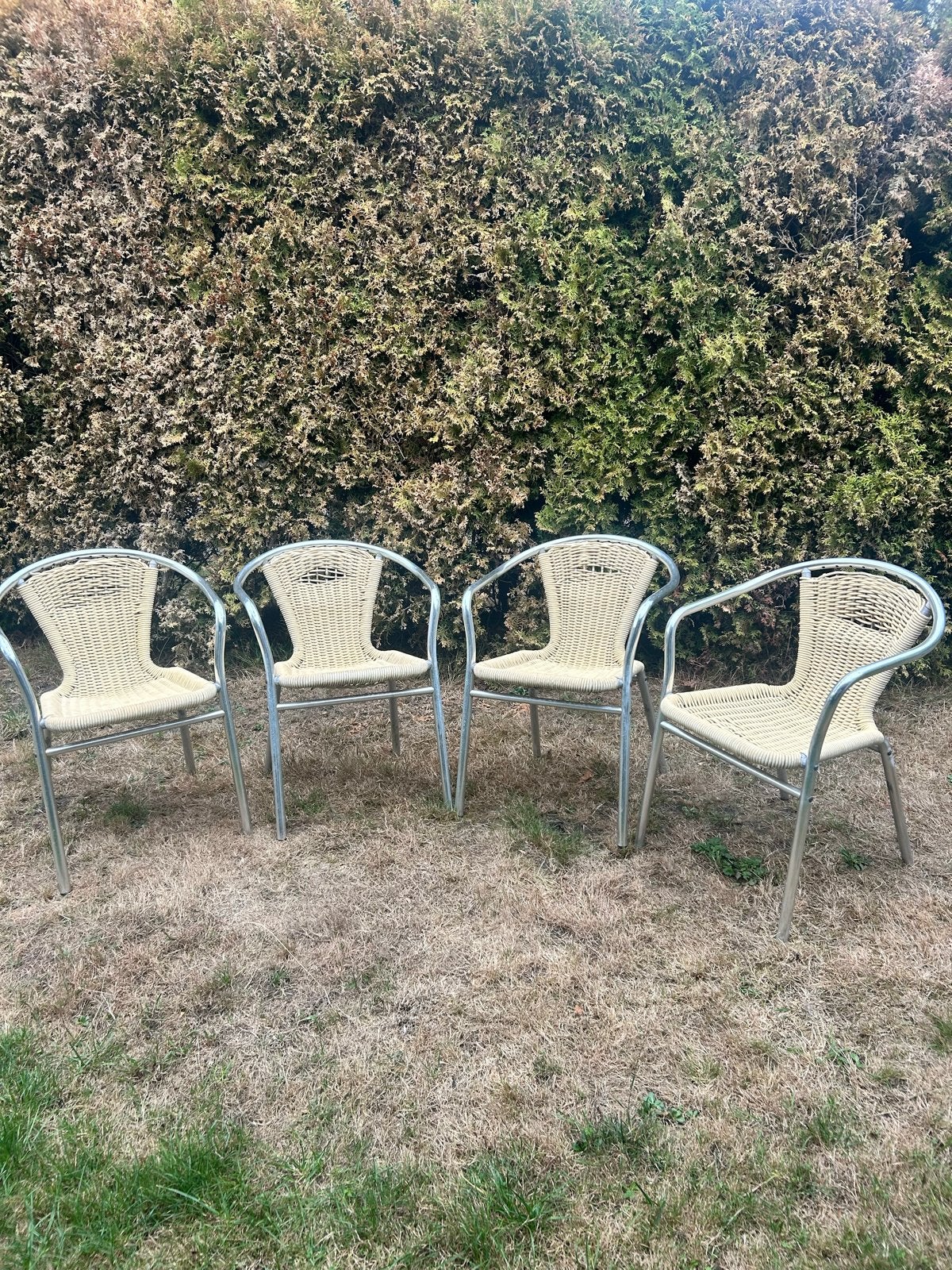 4 stoelen voor buiten, Ophalen of Verzenden, Gebruikt, Metaal