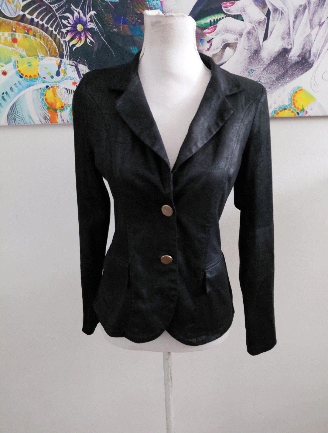 Prachtige zwarte blazer van Helena Hart - Maat S, Zwart, Zo goed als nieuw, Jasje, Maat 36 (S)