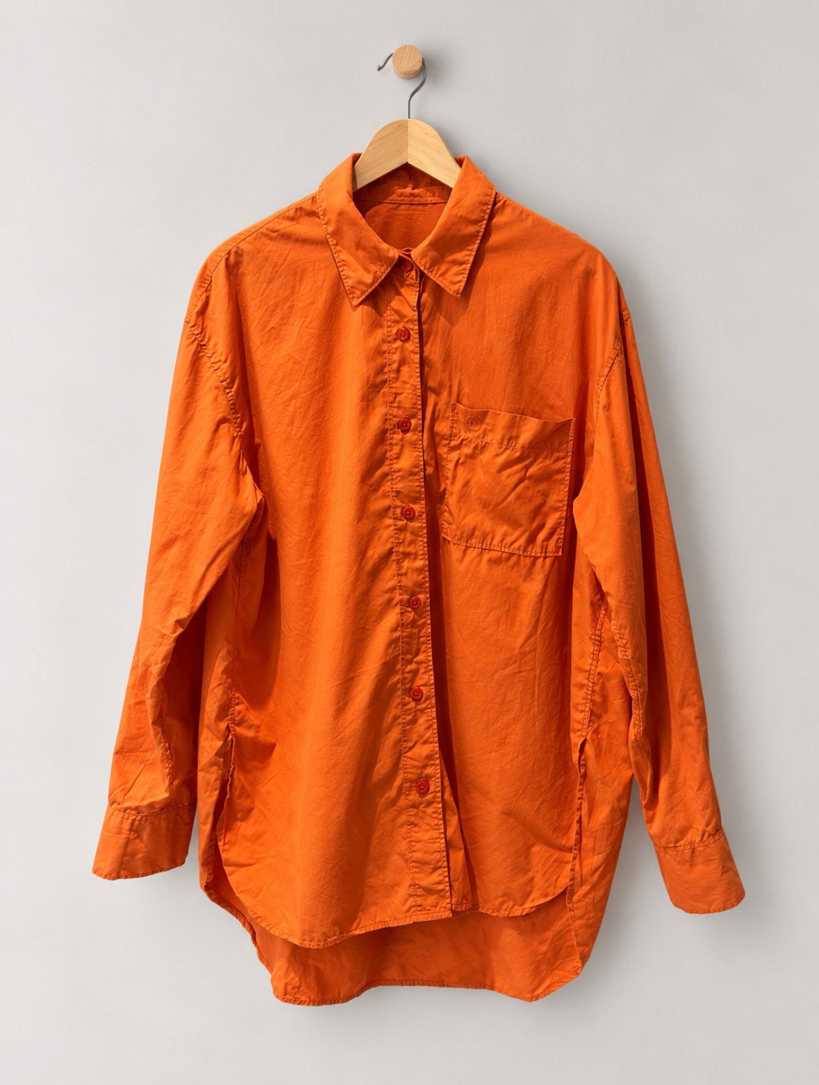 Closed oversized blouse overhemd katoen oranje S small 36, Ophalen of Verzenden, Zo goed als nieuw, Maat 36 (S), Oranje