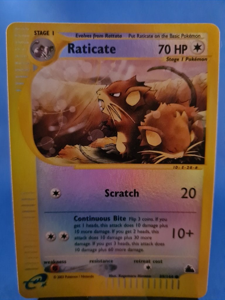 Raticate 89/144 - Skyridge (Reverse Holo), Verzenden, Gebruikt