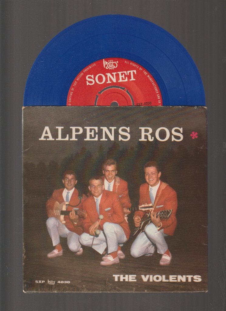 VINYL EP // THE VIOLENTS - ALPENS ROS + 3 // ROCK 'N' ROLL, Verzenden, 7 inch, Fotohoes, Zo goed als nieuw