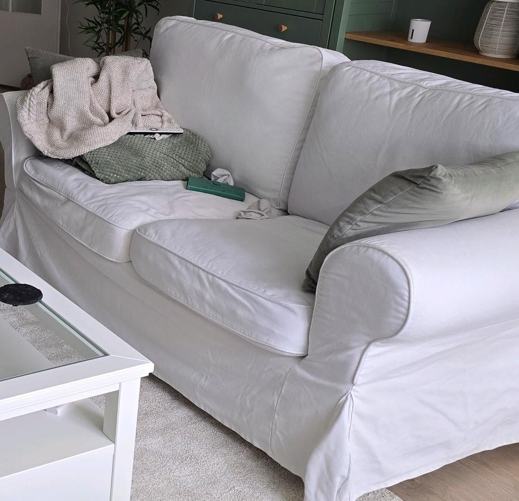 IKEA EKTORP 2-ZITSBANK + 2 SETS EXTRA HOEZEN, Huis en Inrichting, Banken | Bankstellen, Ophalen, Gebruikt, 75 tot 100 cm, 200 tot 250 cm