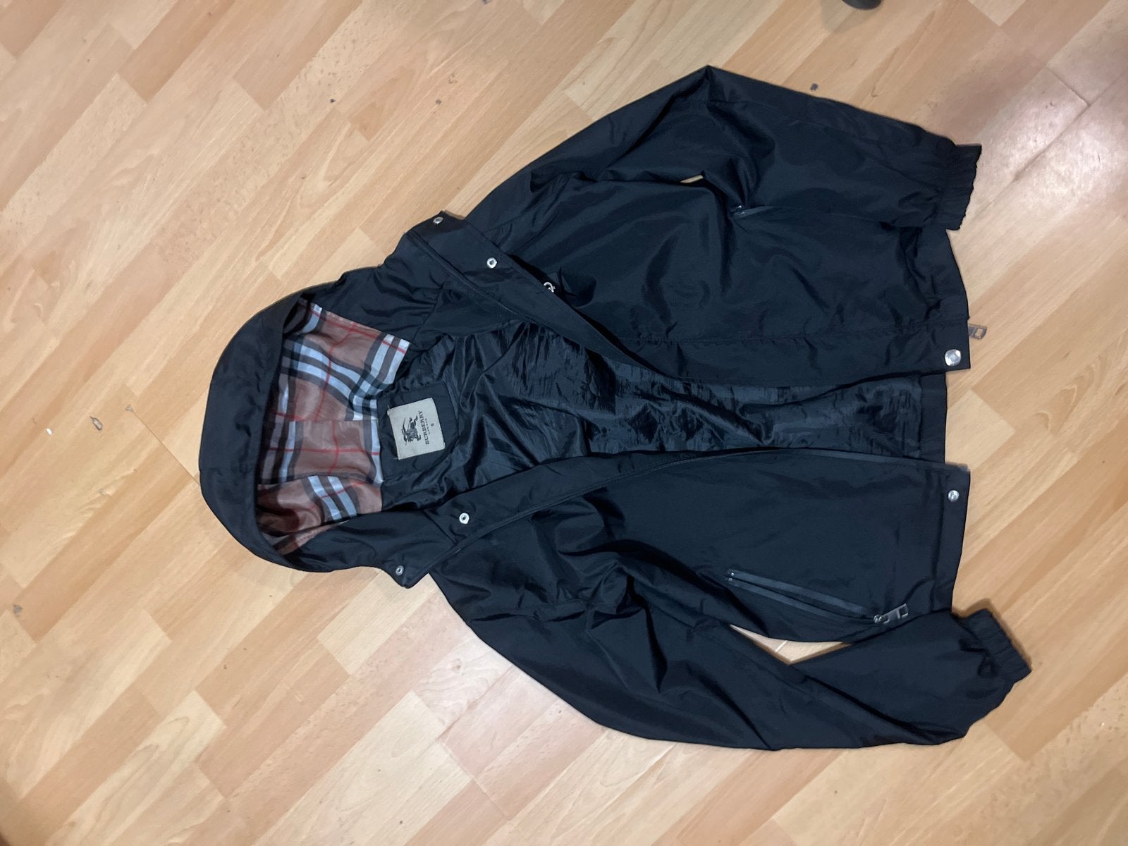 Burberry London Zwarte Jas Maat S, Ophalen of Verzenden, Zo goed als nieuw, Maat 46 (S) of kleiner, Zwart